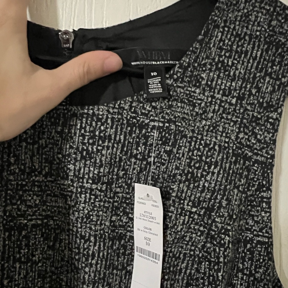 NWT White House Black Market Charcoal Sleeveless Dress with Full Back Zip - Picture 11 of 16